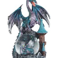 71503 Blue Purple Dragon Snow Globe
