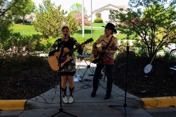 Darlene & Kenny performing an outdoor concert at Timberhills (Presbyterian Homes), Inver Grove Heights, Mn.
