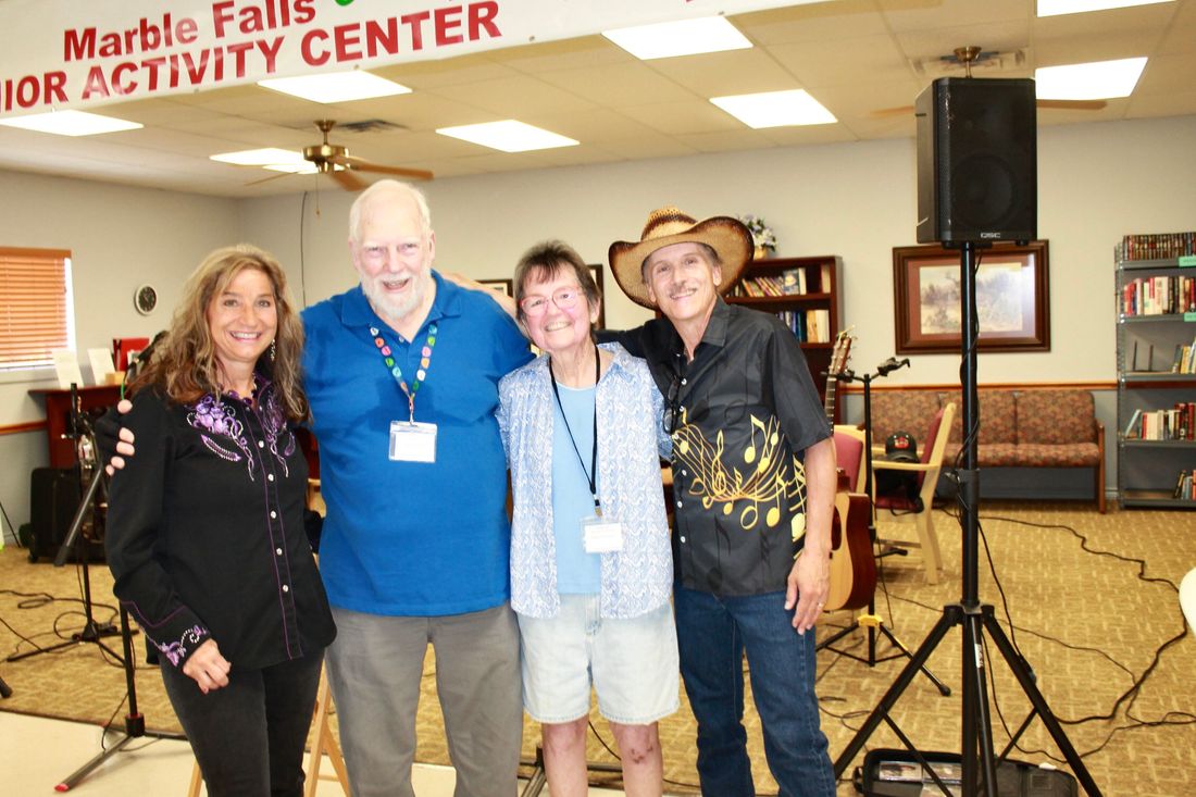 Darlene, Bob Quigley (Activity Director), Helen and Kenny-Marble Falls, Texas.
