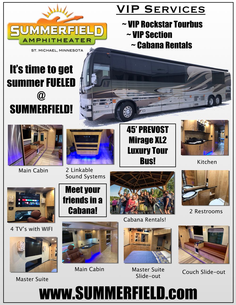 Think SUMMERFIELD! Email twisterstand@gmail.com for VIP Bus services.