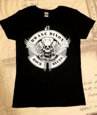 Women's Black T-Shirt DD Skull Logo