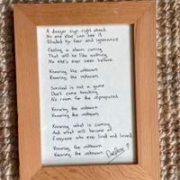 Framed song lyrics: Knowing The Unknown