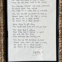 Framed song lyrics: No Music On A Dead Planet