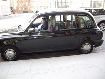 A London cab...
