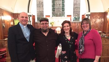 With Rev. Terry & Deanne at Holy Trinity Church. Thanks to everyone for filling the church, singing joyfully, & making it such an awesome night!  Burin, NL
