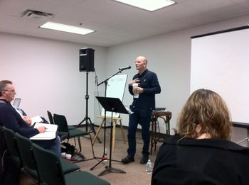 We attended workshops on songwriting and worship leading by some of the best in the biz. This is Robin Mark, writer of 'Days of Elijah.'
