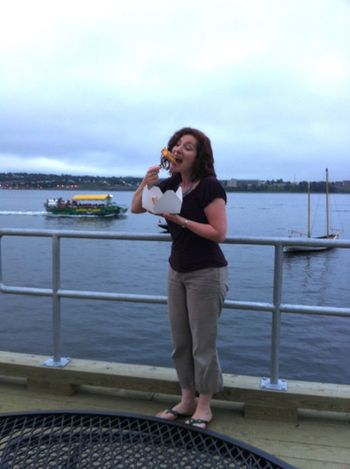 We ditched our pub plans & enjoyed a decadent night of fish & chips by Halifax Harbour.
