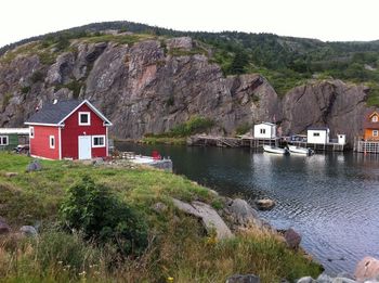 One of our favourite places! Quidi Vidi is a little fishing village located within St. John's, NL. To the left is the city, and to the right is the ocean. This spot is called the Gut.
