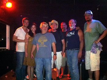 Mike Veal Band. (l-r) Mike Jones, friend, Mike Veal, Scott, Barry Thrasher, (Harbor Docks, Destin. 6/2012)
