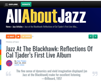 Jazz at the Blackhawk by Geo Thelen @ All About Jazz
