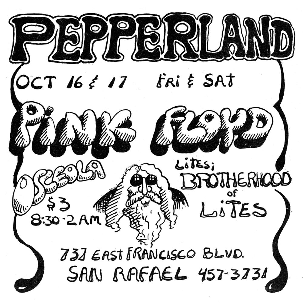Pink Floyd at Pepperland 1970 Pepperland in the West Thelen Creative