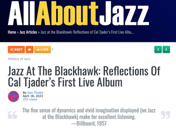 Jazz at the Blackhawk by Geo Thelen Cal Tjader West Coast Jazz All About Jazz
