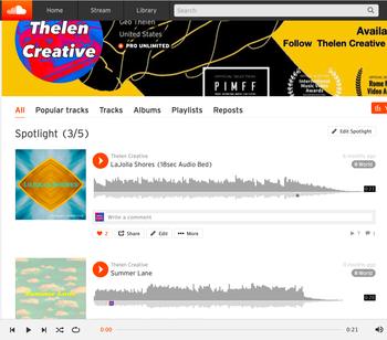 SEE SOUNDCLOUD Thelen Creative SUMMER SYNC social media friendly music beds

