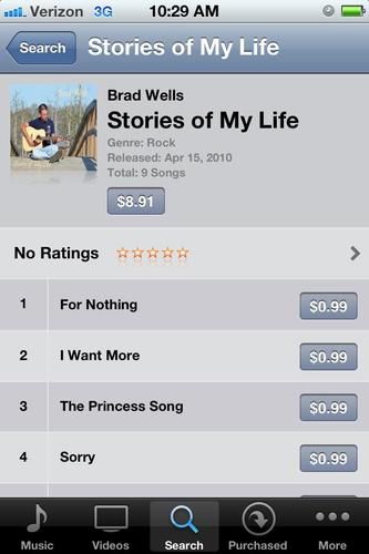 Search for Brad Wells - Stories Of My Life on iTunes
