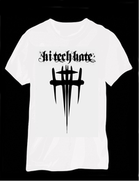 Hi-Tech Hate Logo white shirt