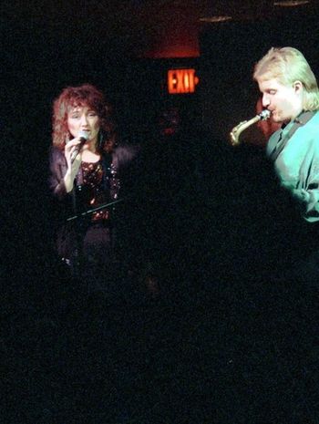 Cheryl & Dave Mann on Sax, again! Regattabar (1990) Photo by Mark Goldstein
