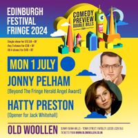 Edinburgh Fringe Comedy Previews: Jonny Pelham + Hatty Preston