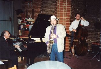Lew at jazz club in NYC with Don Friedman
