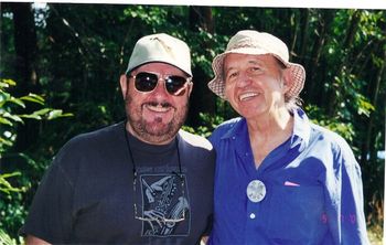 Lew with Bob Dorough 2001 Delaware Water Gap Festival
