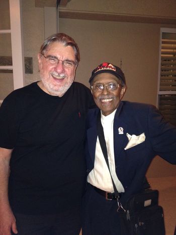 Lew and Jimmy Heath at our house after the concert
