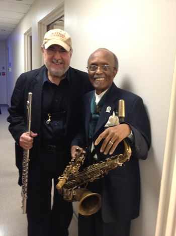 Lew and Jimmy Heath before the concert Mar 45
