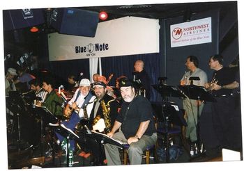 George Young, Lew and Jim Buckley at Blue Note, NY with Phil Woods 2000
