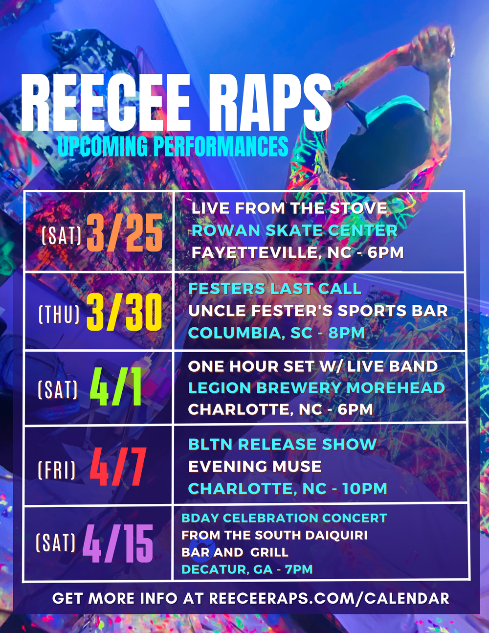 Upcoming shows