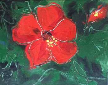 Yamba Garden Red 8’ x 10’ canvas, gloss glazed
