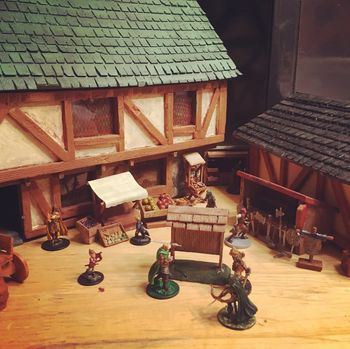 Painted miatures, buildings, and props for tabletop gaming
