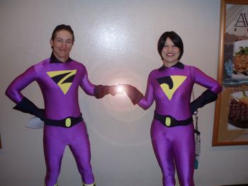 The Wonder Twins activate their powers.
