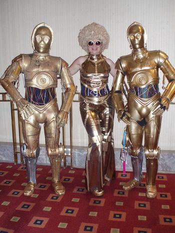 The droid version of Three's Company. Me (left).
