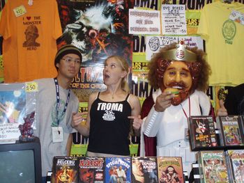 TKBK sneaks up at The TROMA booth.
