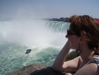 Jenn by the falls.
