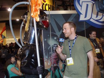 BLACK MANTA always has time for the press.
