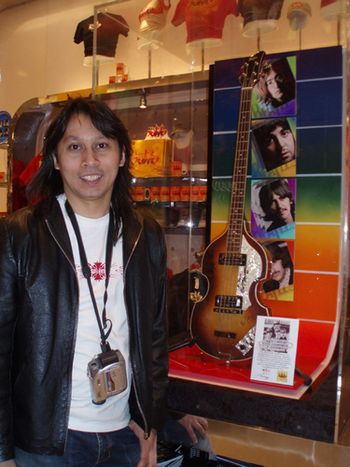 Me with one of Paul McCartney's basses.
