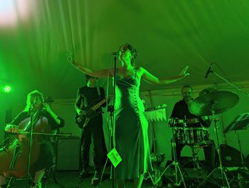 Eliza Delf & The Wilderness Collective performing at the Festival of Permaculture 2023.  Photo: Lorraine Ishak
