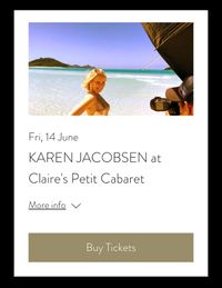 Karen Jacobsen in Concert at Claire's Kitchen petit Cabaret
