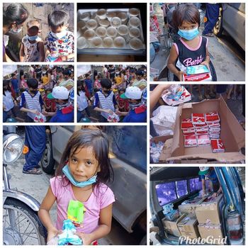 Day 1 of Christmas Feeding at Sitio Bayani, C5, Taguig, Manila
