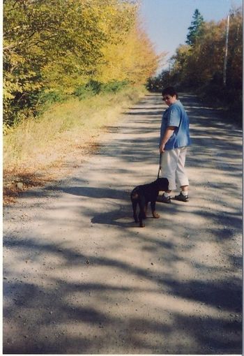 Walking with Dale on an October afternoon.
