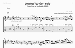 Letting You Go - Solo (Notation & TAB)