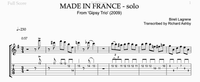 Made In France - Solo (notation and TAB)