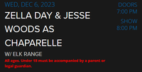 Belly Up Aspen w/ Zella Day and Jesse Woods as "Chaparelle"