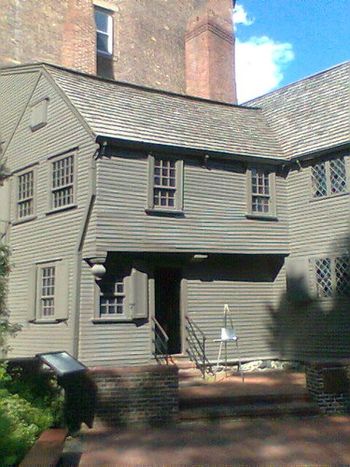 PAUL REVERE HOUSE AFTERNOON NORTH END BOSTON
