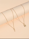 2 (pcs) Alloy Lock & Key Pendant Necklace for Best Friends/Lover