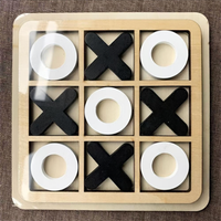 1 Set Wooden Naughts & Crosses / Tic Tac Toe Set