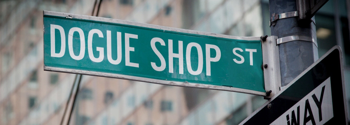 Dogue Shop street sign