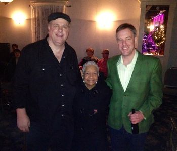 Dave with Lil Margie from The Jewels, and Jake Flack. Benefit for Barry Hart, 2013.
