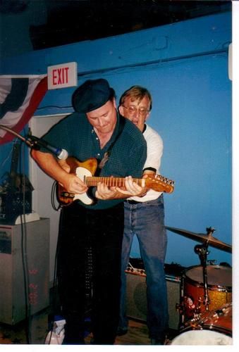 Dave with Bill Kirchen at the Half Moon, 2000.
