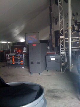 Backstage before the storm.
