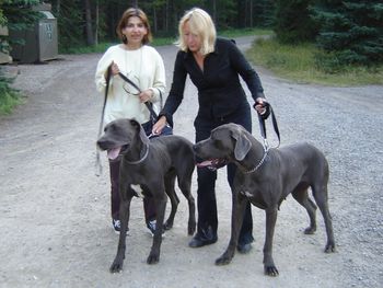 Blue and Afra, with friends in Kananaskis Country.
